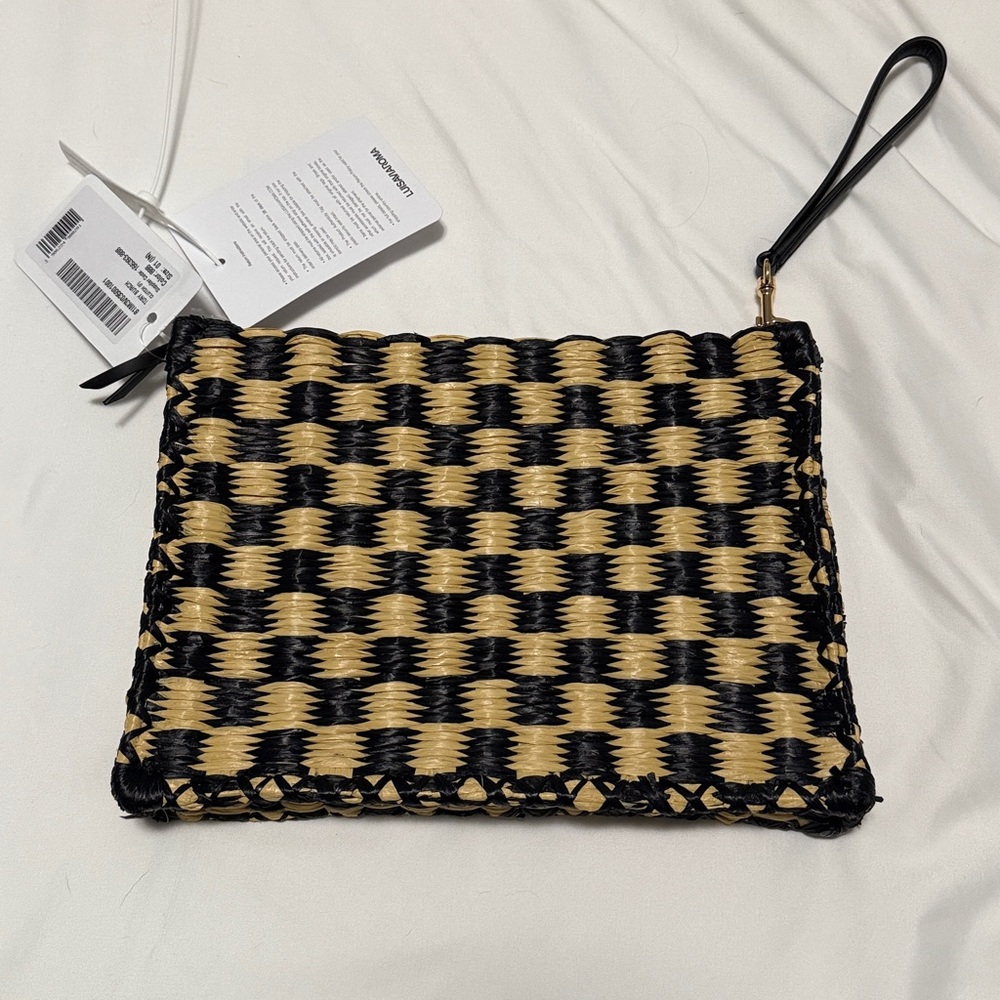 Tory Burch Ella Straw Pouch - Picture 7 of 9